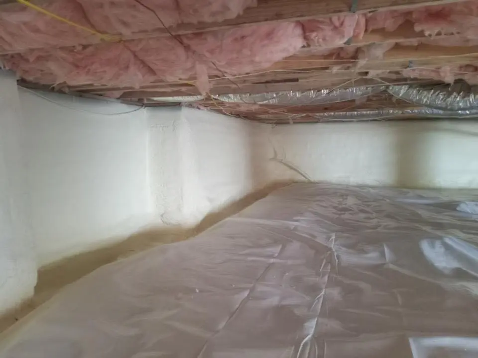 Crawl space encapsulation with closed-cell spray foam for Roof Waterproofing in Morgan Hill